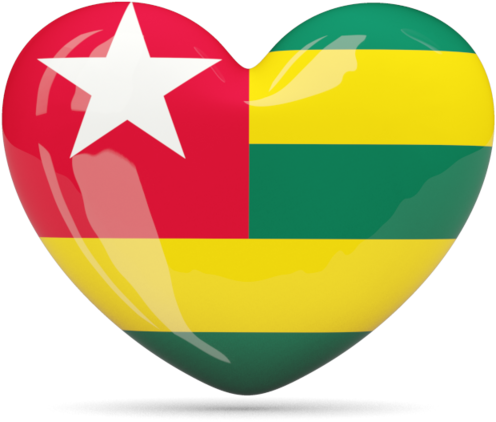 Togo - Togo Flag Heart Icon (640x480), Png Download