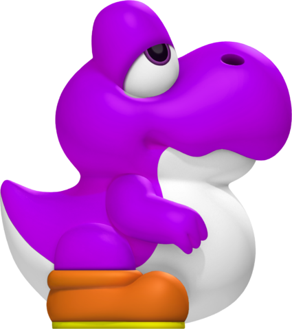 Purple Yoshi Png - Mario Bros Yoshi Baby (425x479), Png Download