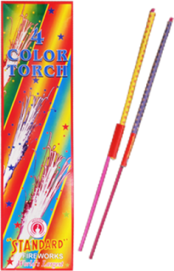 Multi Color Torches 10" - Shop Crackers Online (600x550), Png Download