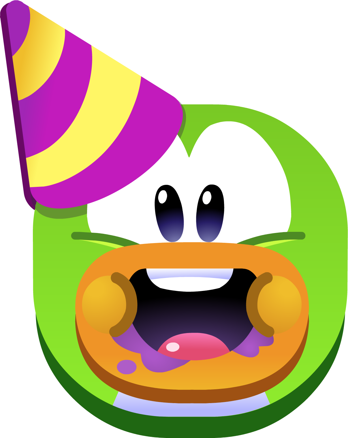 Club Penguin Island Party Beta Emoticon - Club Penguin Island Beta Hat (1207x1519), Png Download