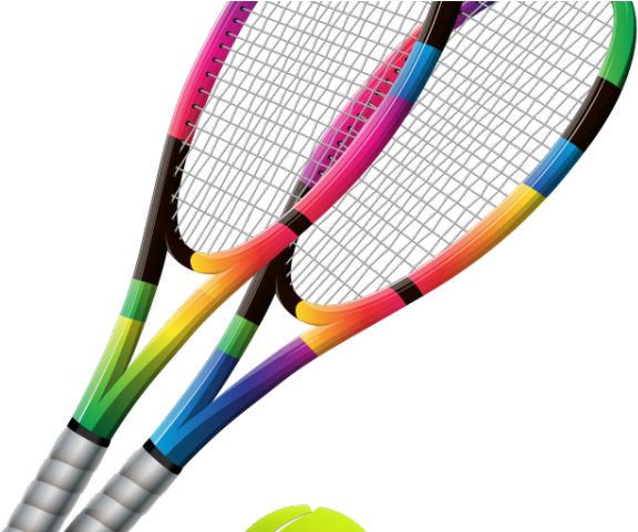 Tennis Clipart Tennis Equipment - Tennis Bat And Ball Png (640x480), Png Download