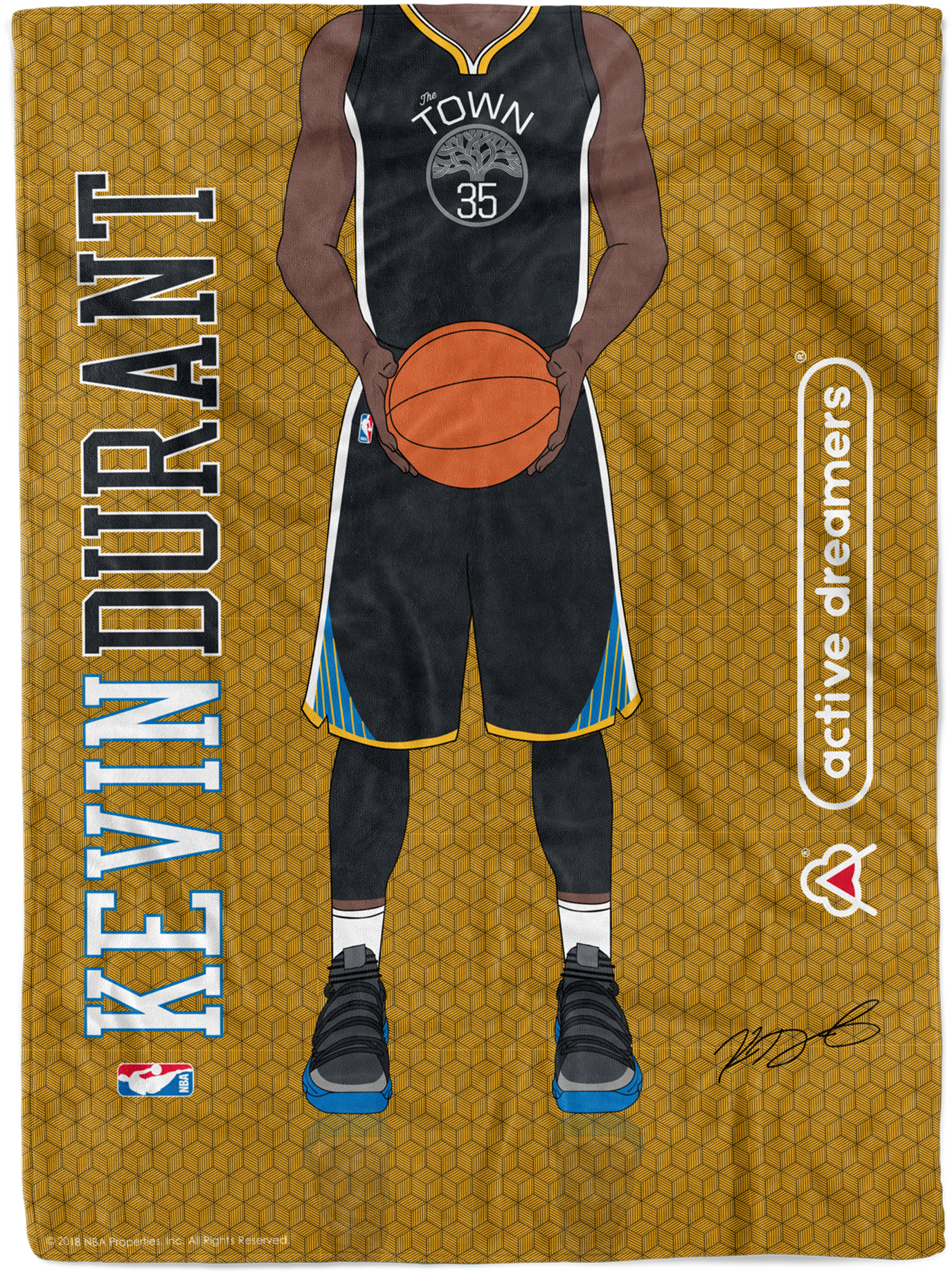 Kevin Durant "signature Series" Blanket - Blanket (2000x2000), Png Download