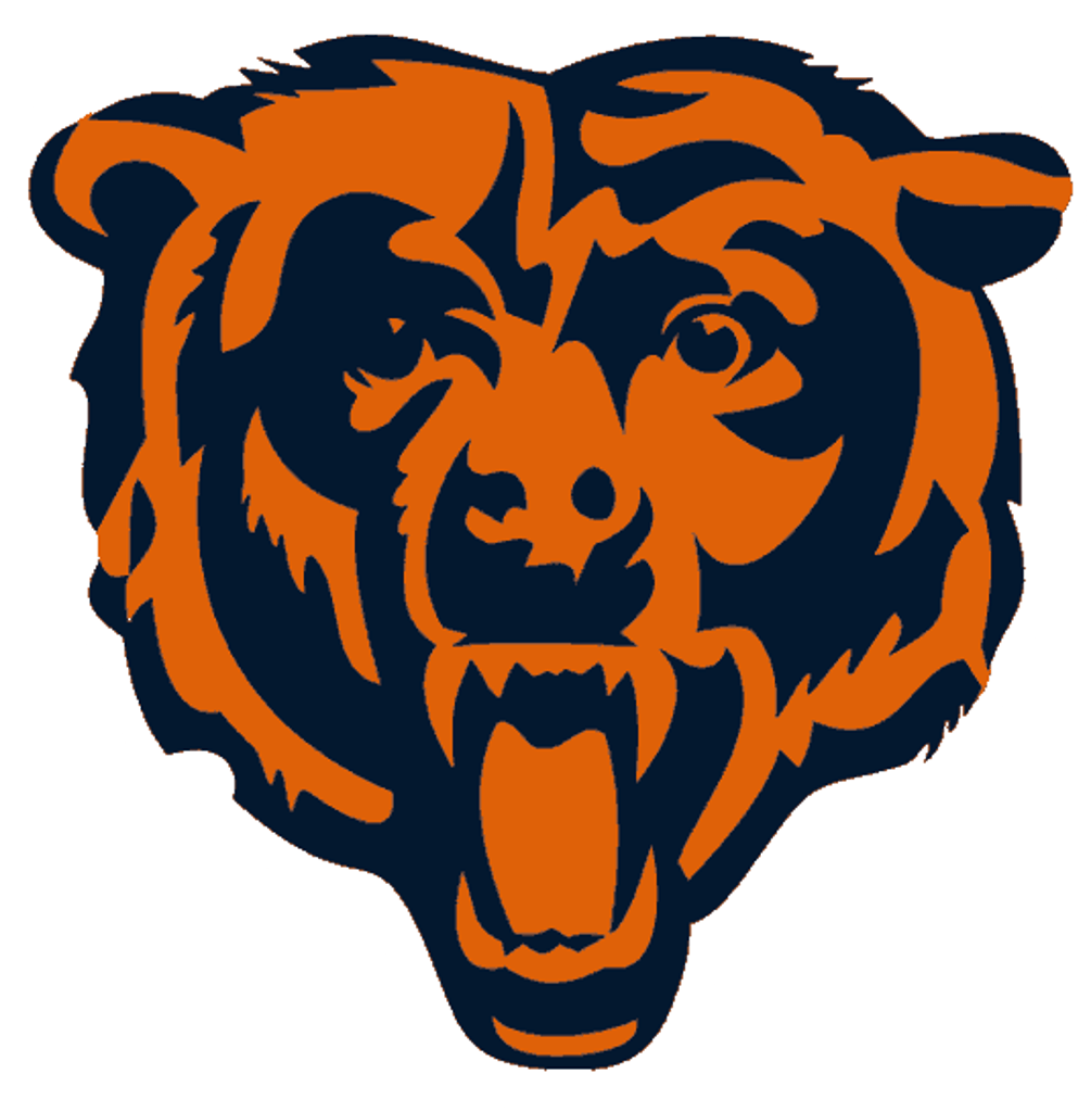 Black And White Stock Chicago Bears Png Stickpng - Chicago Bears Logo Bear (1005x1024), Png Download