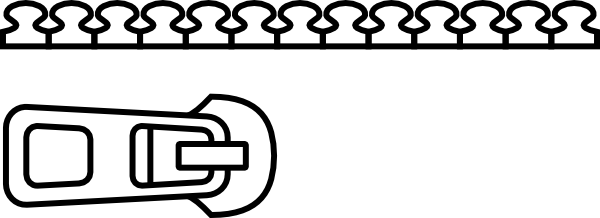 Zipper - Cremallera Vector Png (600x218), Png Download