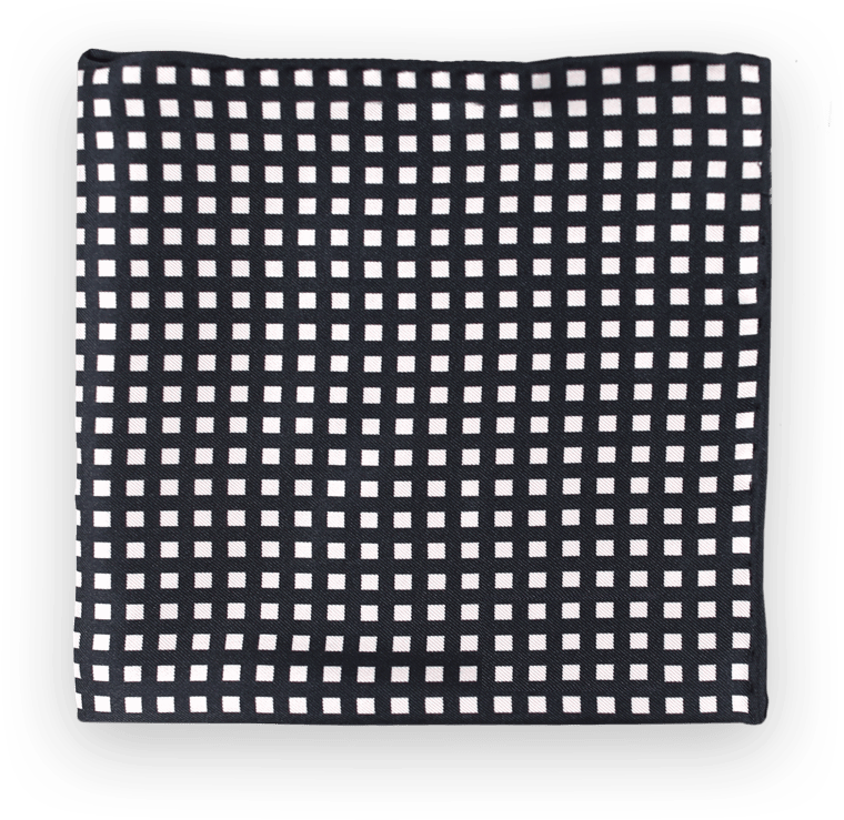 White On Black Checkered Pocket Square Squareguard - Mat (1024x1024), Png Download