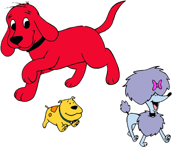 Dog Clifford, Cleo, T-bone - Clip Art (566x491), Png Download