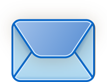 Blue Envelope Icon - Facebook Envelope (442x442), Png Download