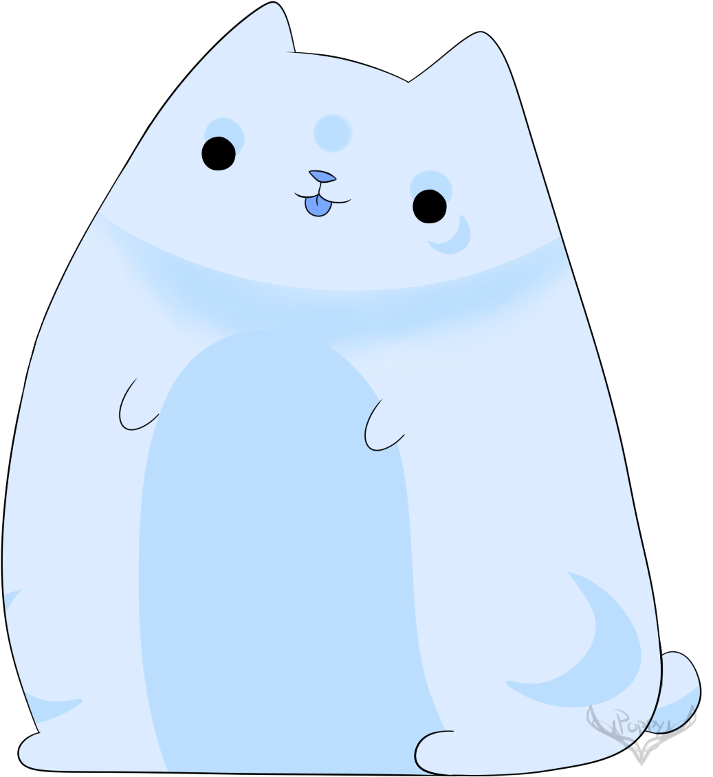 Hunter The Pusheen - Cartoon (1095x1171), Png Download