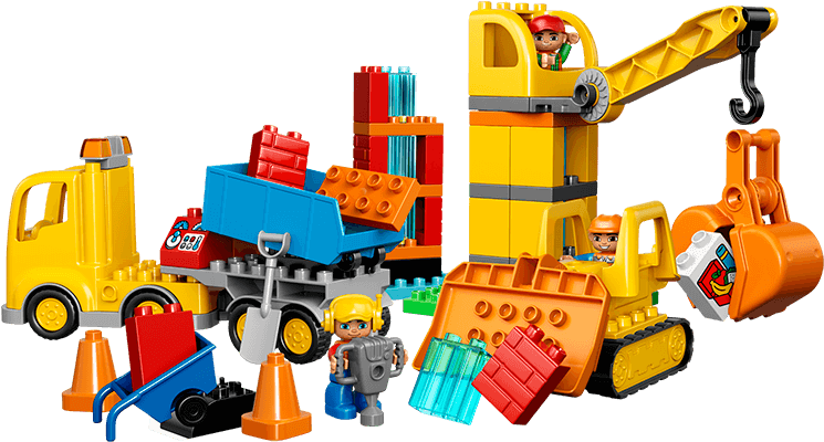 Lego Clipart Lego Builder - Lego 10813 Big Construction Site (744x419), Png Download