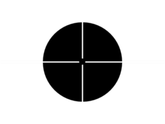 Crosshair Png Cliparts - One Half And Two Quarters (640x480), Png Download