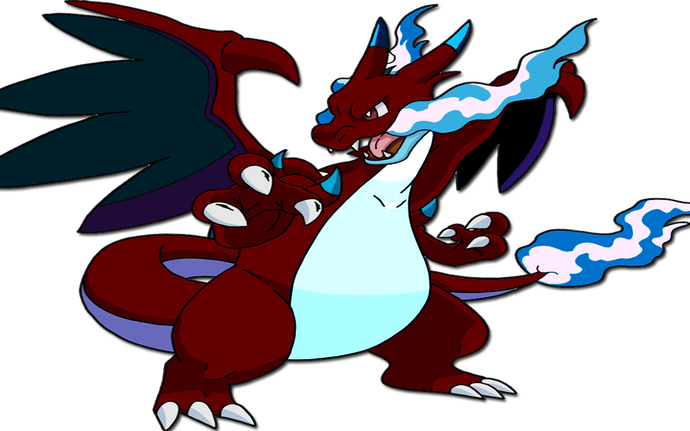 Shiny Mega Charizard X By Randompeak On Deviantart - Charizard (1368x855), Png Download