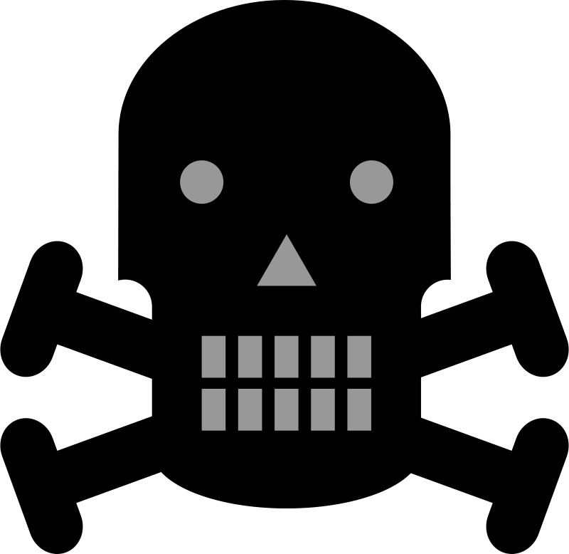 Crossbones Png - Danger Png (800x778), Png Download