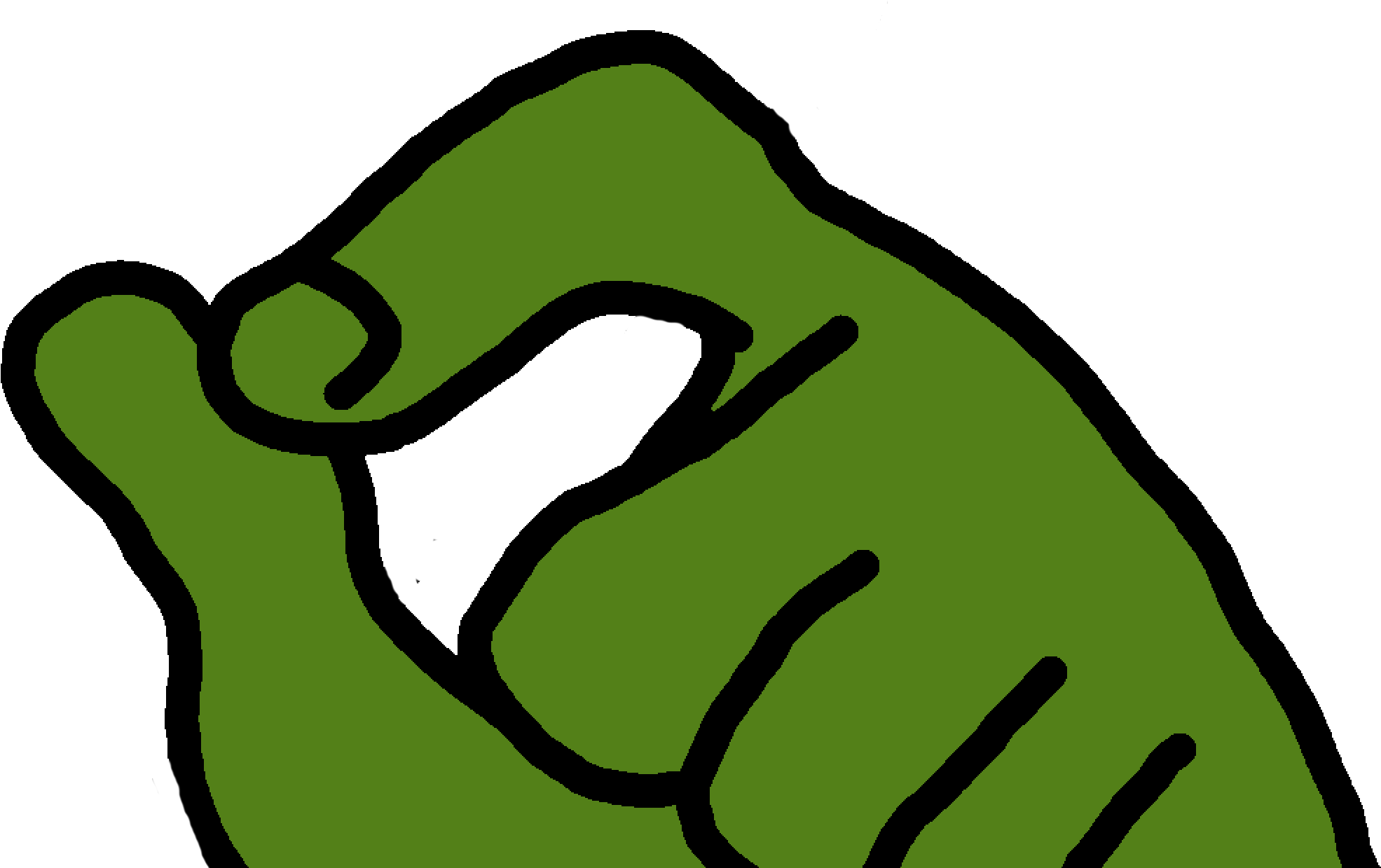 Pepe The Frog Meme 4chan /pol/ - Pepe The Frog Hand (2436x1238), Png Download