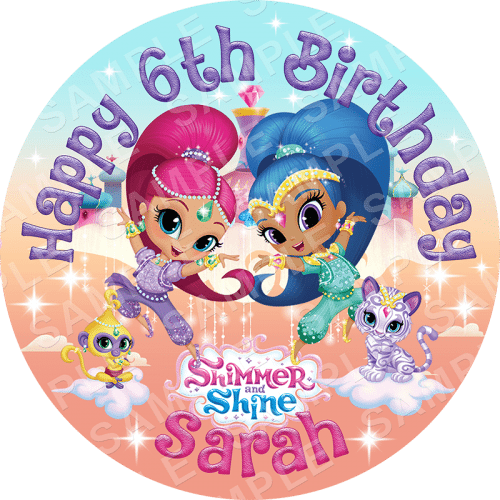 Shimmer And Shine - Shimmer And Shine Toppers (500x500), Png Download