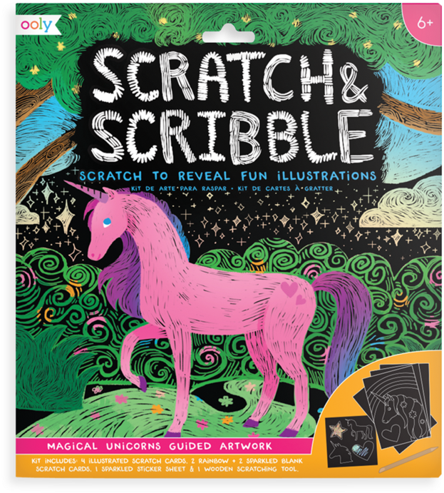 Scratch & Scribble Unicorns - Doodle (800x800), Png Download