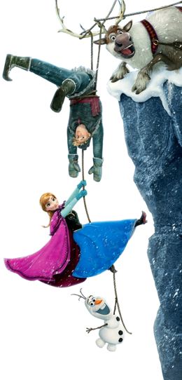 Elsa Anna Sven Olaf Kristoff Png (260x542), Png Download