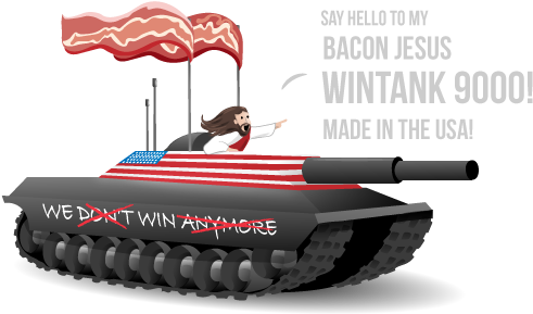 Make America Win Again Anti Isis Assault Vehicle - Oatmeal Donald Trump (530x309), Png Download
