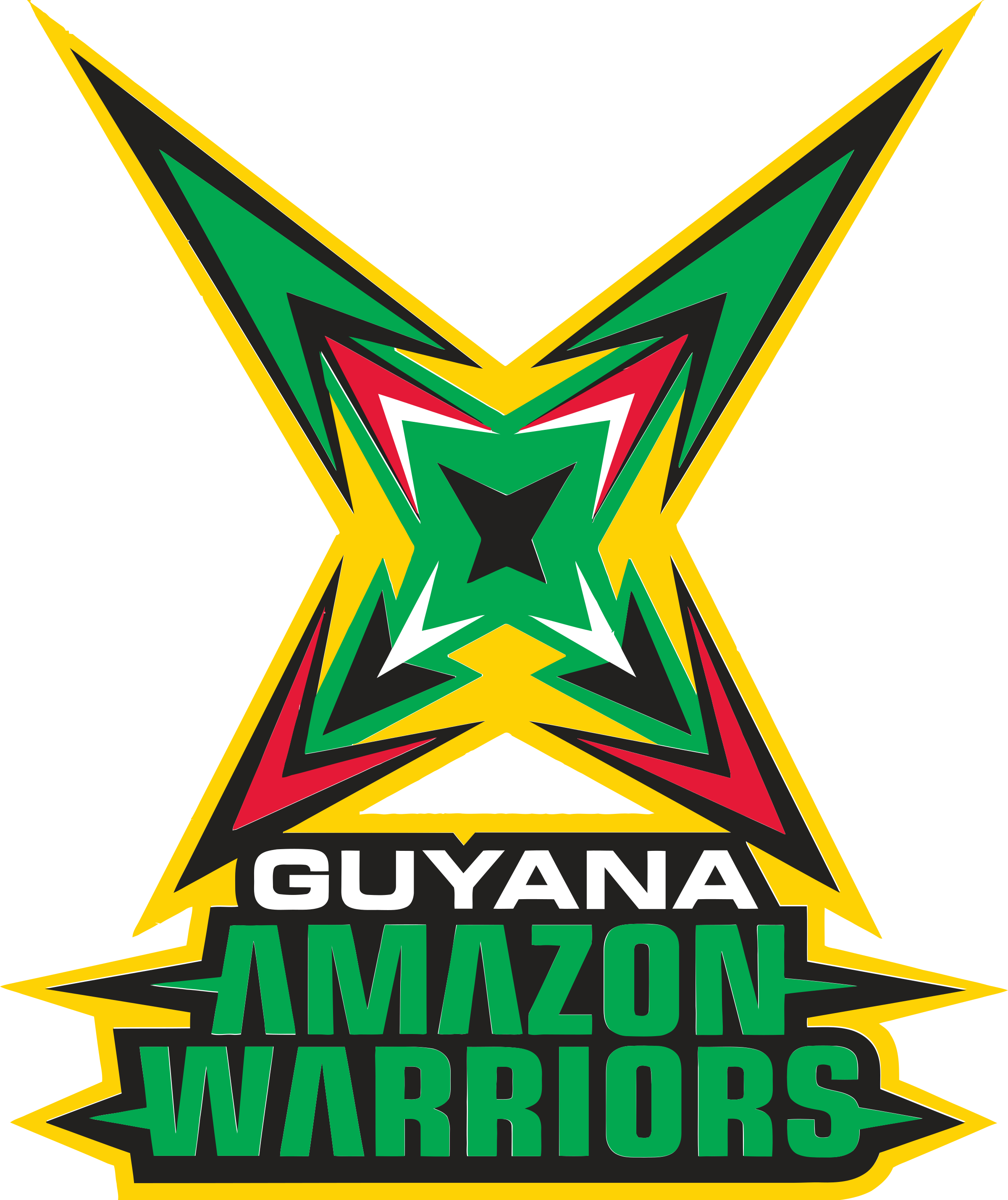 Guyama Amazon Warriors Logo Png Transparent - Guyana Amazon Warriors Team 2018 (2400x2856), Png Download