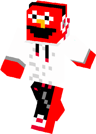Elmo Rap Skin - Minecraft (317x453), Png Download
