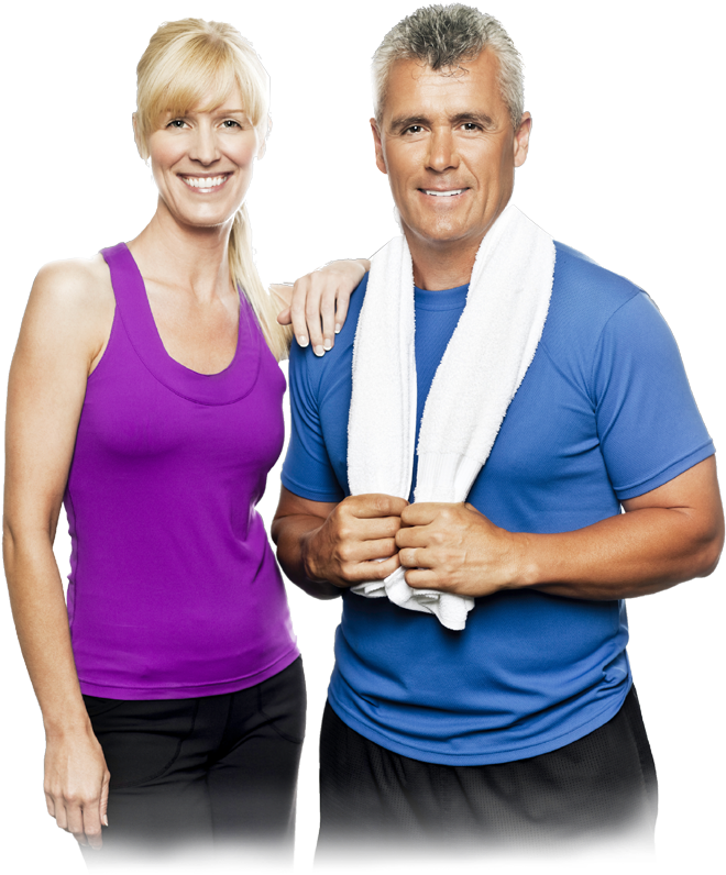 Adults Fit Middle Aged Couple (720x824), Png Download