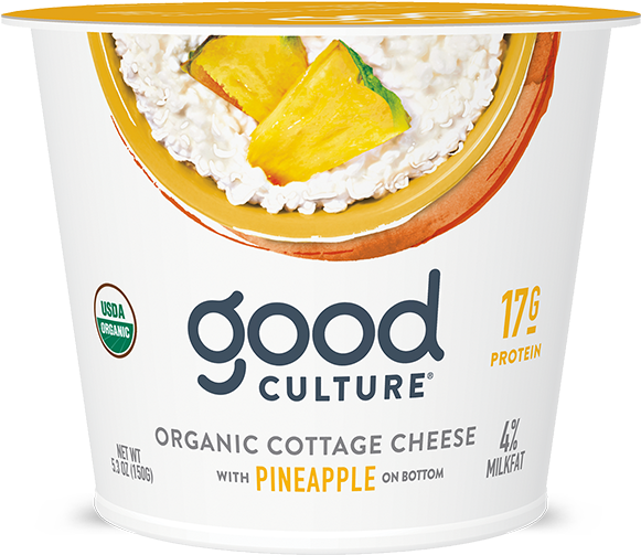 Pineapple - Good Culture Cottage Cheese (750x555), Png Download