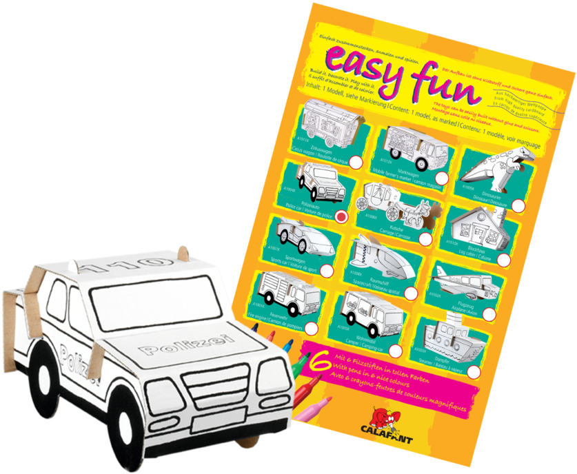 Easy Fun Police Car - Calafant A1004x Police Car With No Toxic (899x716), Png Download