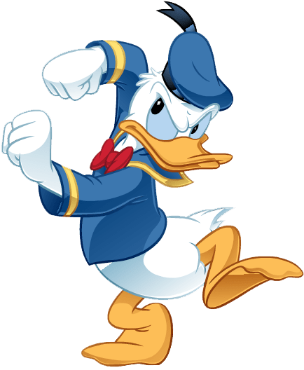 Donald Duck Angry - Donald Duck Png (453x537), Png Download