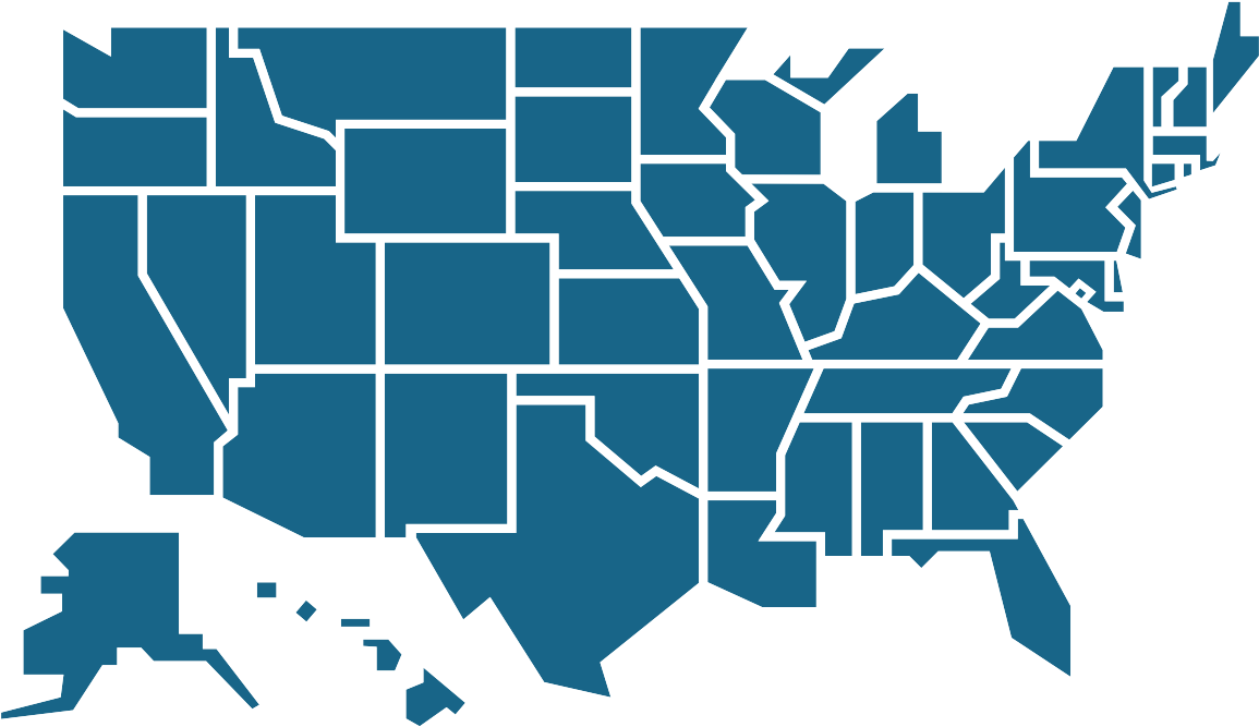 Us Map - States Dont Have Mlb Team (1200x1200), Png Download