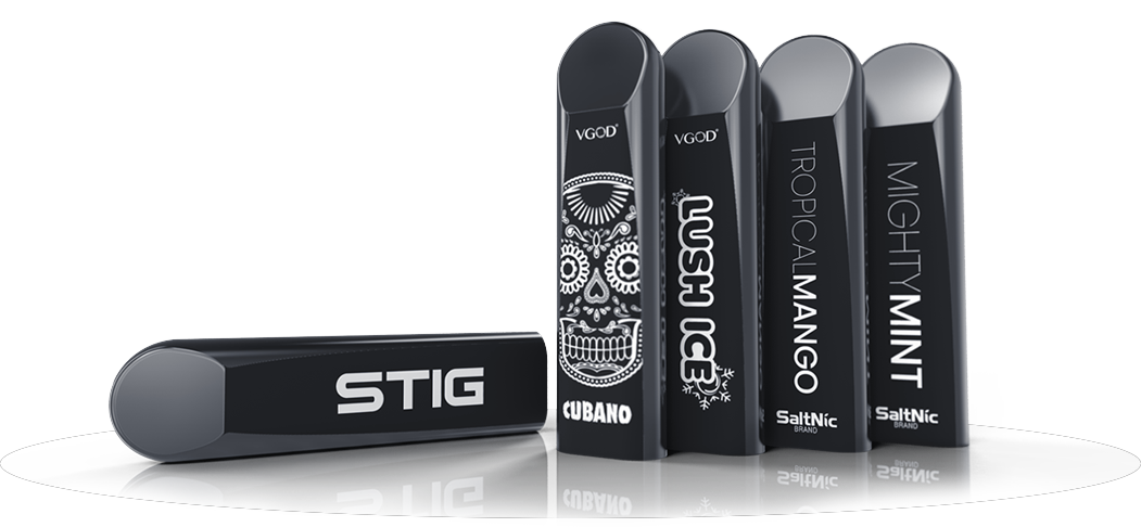 Disposable Portable Vape Pod System - Vgod Stig Lush Ice (1051x486), Png Download
