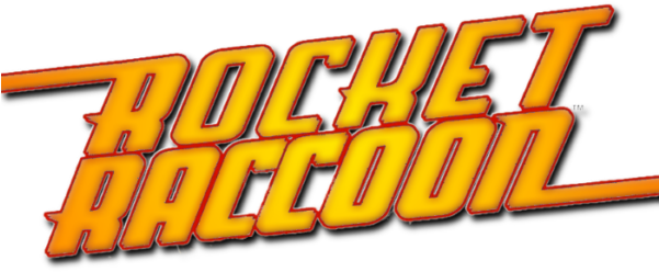 Rocket Raccoon - Rocket Raccoon Logo Png (600x257), Png Download