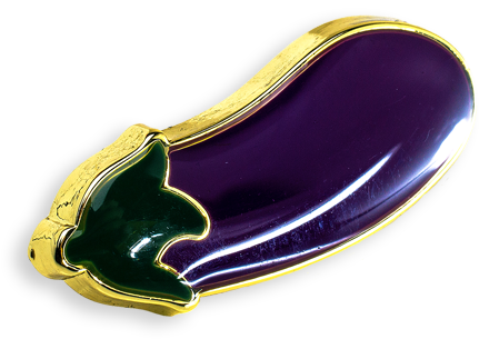 'eggplant' Pin - Emblem (600x543), Png Download