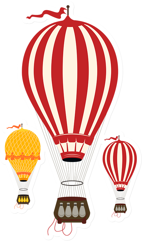 Sticker That Kick Ass Air Baloon - Hot Air Balloon (800x800), Png Download