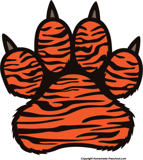 Tiger Paw Png - Tiger Paw Print Png (462x518), Png Download