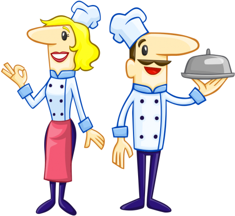 Chef Cook Vector Png Transparent Image - French Chef Cartoon Transparent (500x479), Png Download