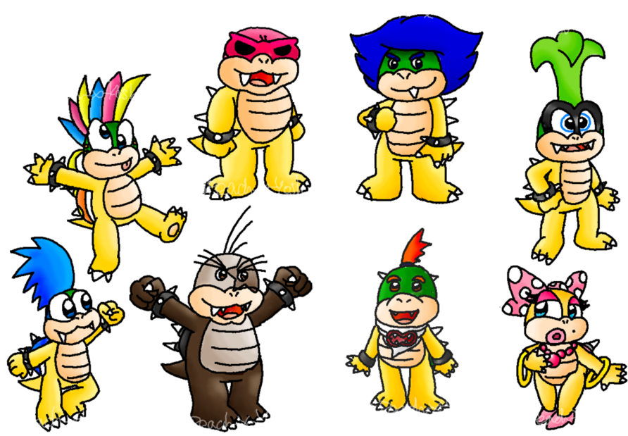 Koopa Kids Clipart Bowser Super Mario Bros - Koopas Kids (900x623), Png Download