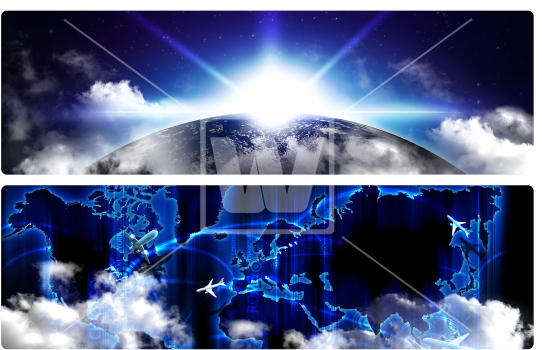Global Business Banners (550x366), Png Download