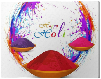 Tableau Sur Toile Belle Poudre De Holi En Fête Colorée - Happy Valentine's Day 2012 (400x400), Png Download