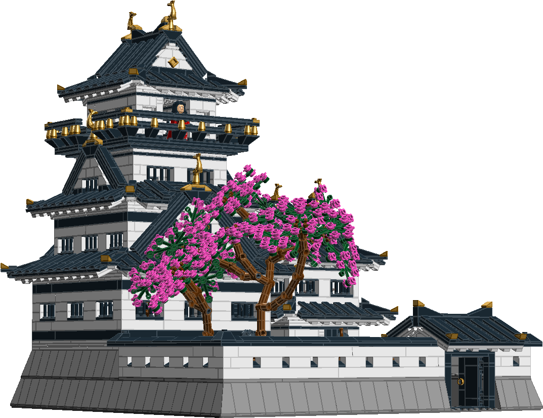 1 / - Japanese Castle Transparent (1173x889), Png Download