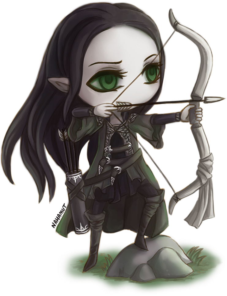 Athriel - Dnd Chibi (1000x1000), Png Download