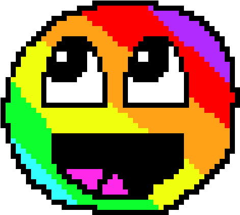 Rainbow Epic Face - Circle (530x450), Png Download