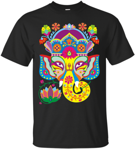 Ganesha T Shirt Ganapati Vinayaka Hindu Hinduism Gods - Djeco Animal Glitter Boards Craft Kit (500x500), Png Download