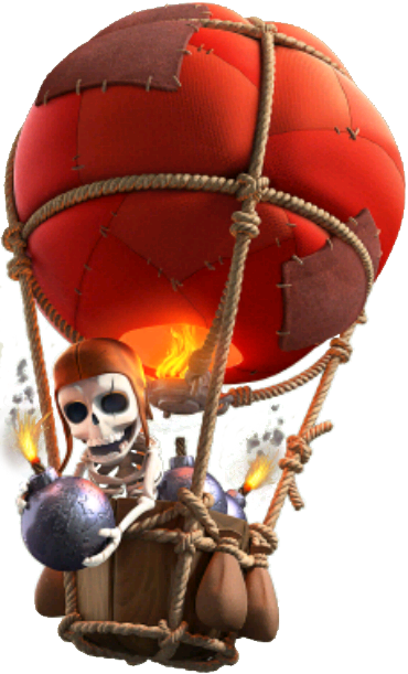 Clash Of Clans Balloon (370x611), Png Download