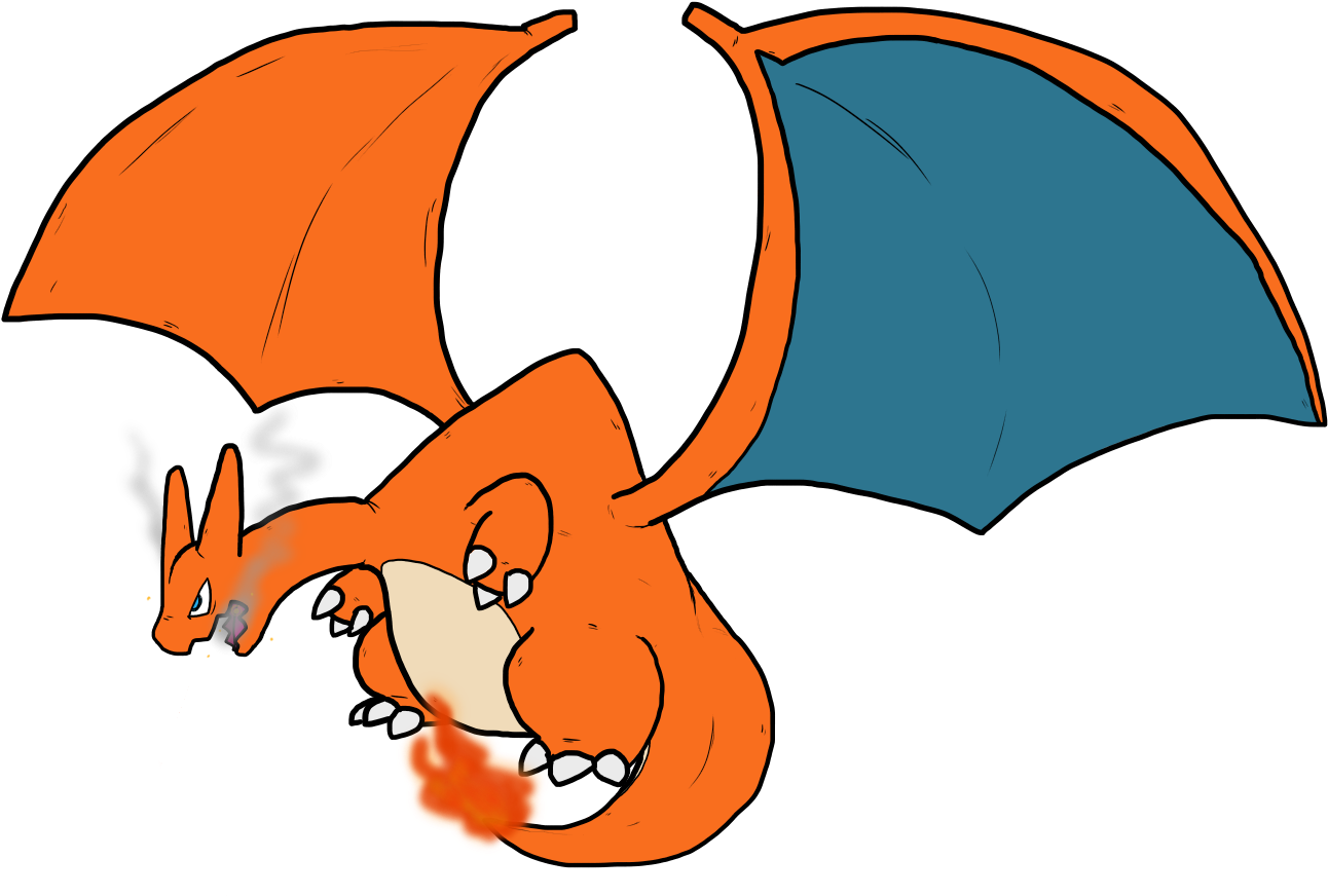 Charizard - Cartoon (1400x930), Png Download