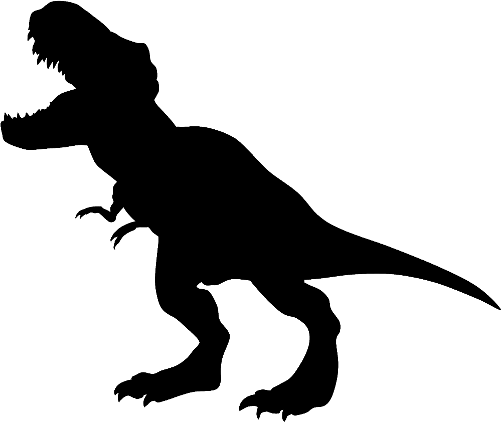 Dinosaur Png Images, Dino Png Free Download - T Rex Silhouette Svg (600x500), Png Download