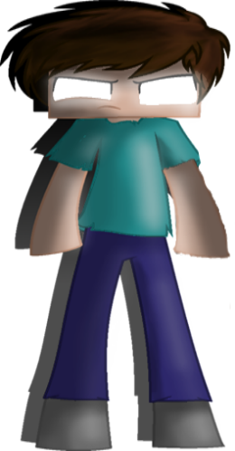 Drawn Scythe Minecraft Herobrine - Minecraft Herobrine En Anime (260x498), Png Download