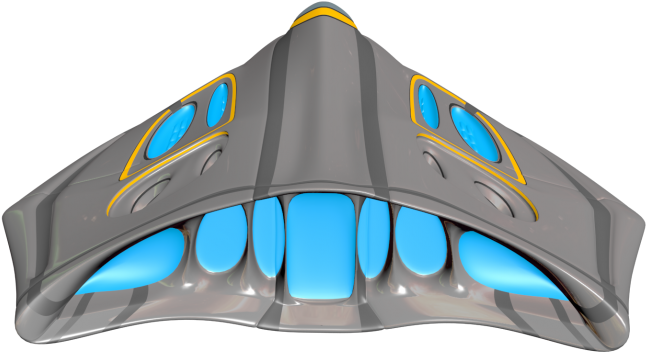 6 Sci Fi Simple Spaceship Royalty Free 3d Model - Sports Equipment (920x517), Png Download