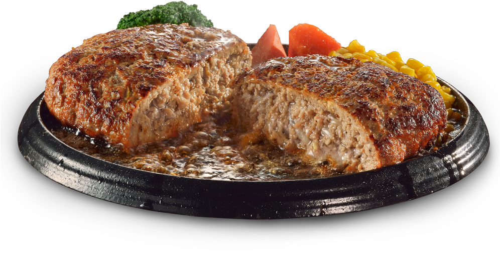 Png Black And White Plate Png Picture Stock - Hamburg Steak Png (1000x738), Png Download