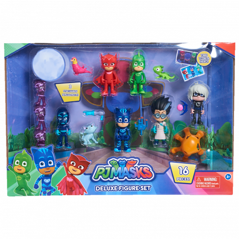 Pj Masks Deluxe Figure Set - Pj Masks Deluxe 16 Piece Figure Set (470x470), Png Download