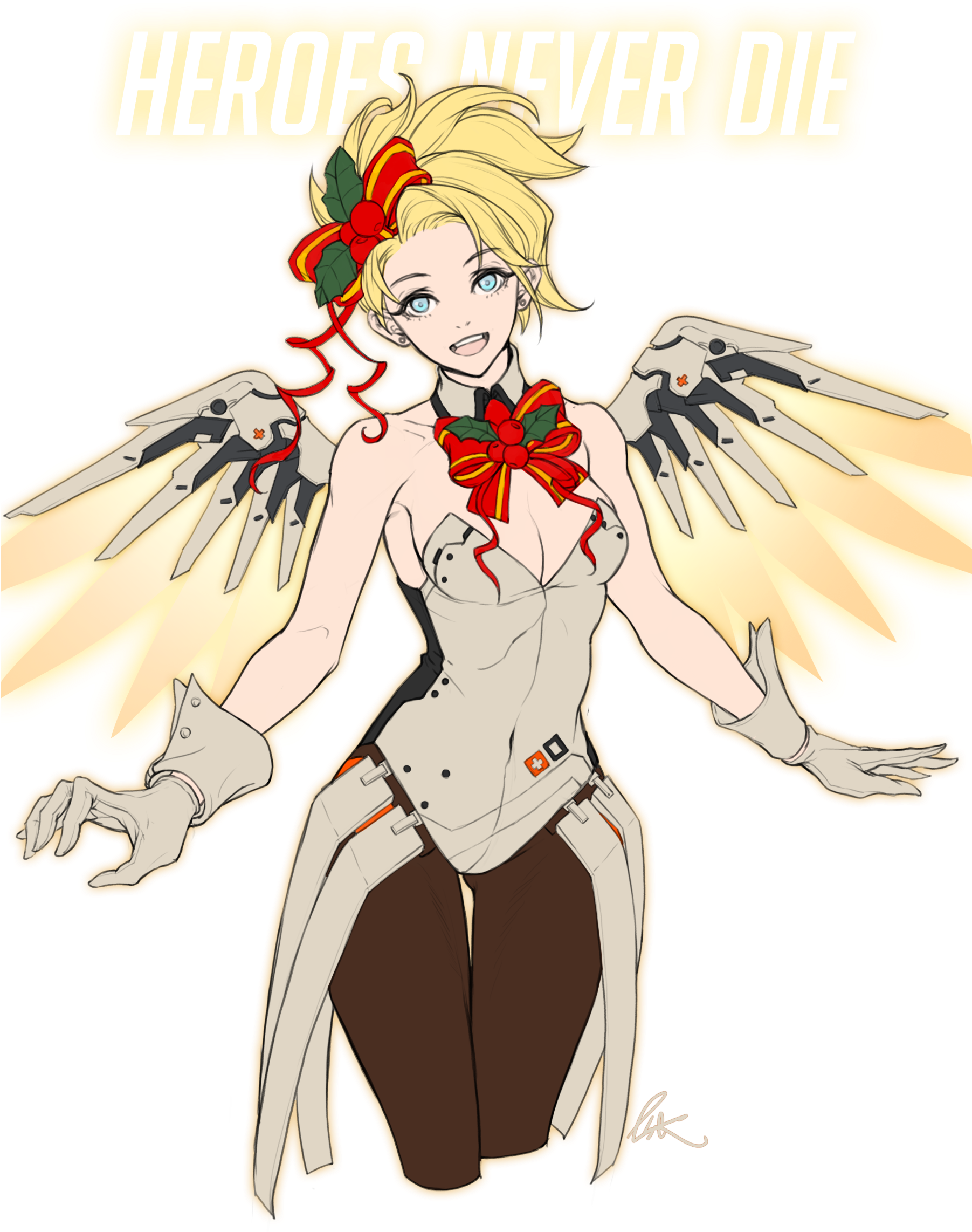 Download Png - Mercy From Overwatch Drawing (1802x2298), Png Download
