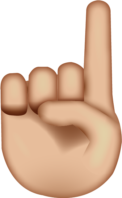 1 Hand Emoji Png (600x600), Png Download